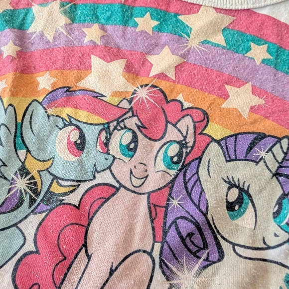 My Little Pony Friendship Is Magic Tulle Glitter Girls Dress Rainbow Princess - Picture 3 of 13